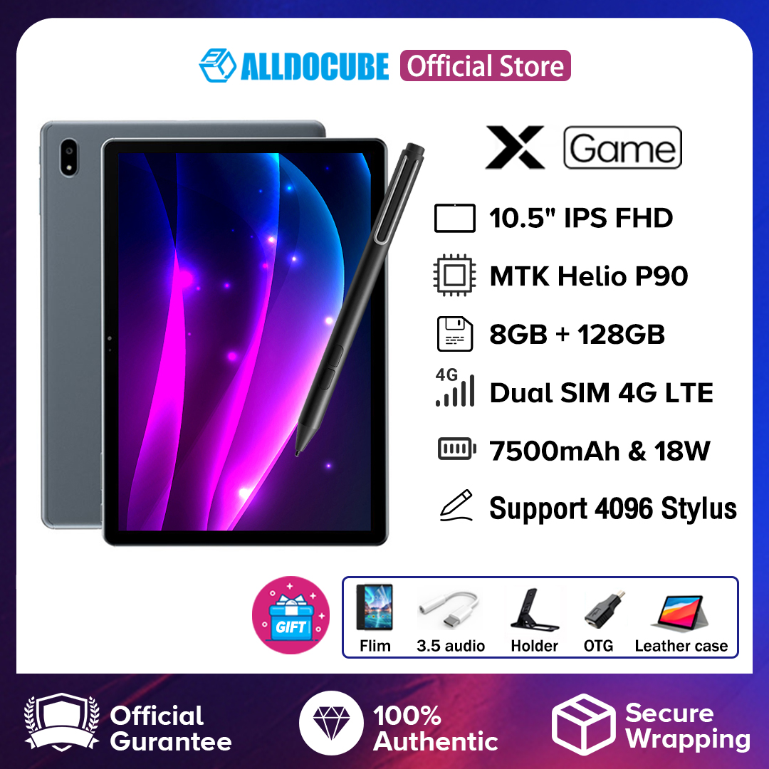 ALLDOCUBE X Game 10.5 inch MTK P90 8GB RAM 128GB ROM Tablet PC Android 11 7500mAh Battery Wi-Fi & 4G Phone Call LTE