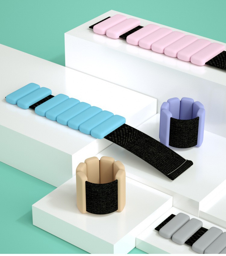 Colourful Pretty Wrist Weights Gym Yoga Pilates Exercise 2 pounds Silicon Ready Stock Singapore Seller