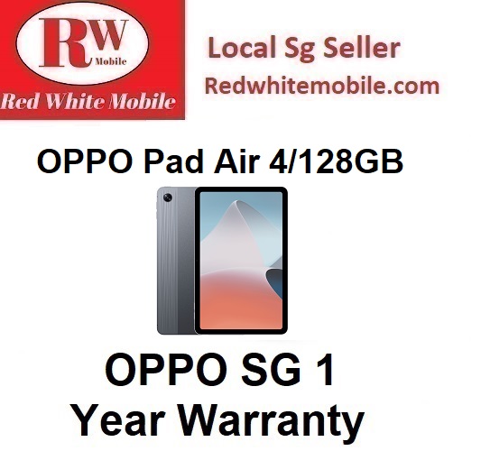 OPPO Pad Air 4/128GB Grey with Free OPPO Smart Cover-OPPO SG 1 Year Warranty