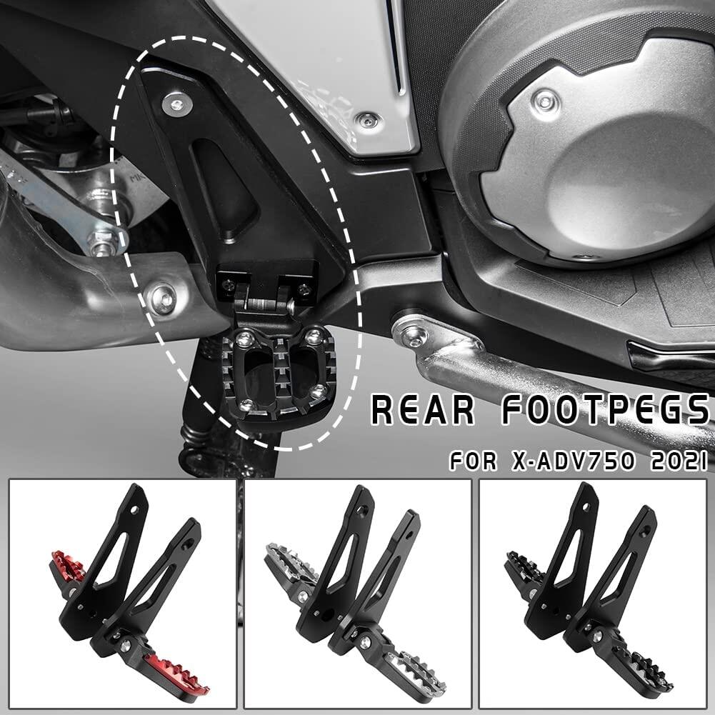 Allotmark Motorcycle Accessories Footrests For Honda XADV X-adv 750 XADV750 Adv 750 2021 2022 Passenger FootPegs CNC Aluminum Rear Footpegs Foot Rest Pedal Foot Stand Folding Footrest