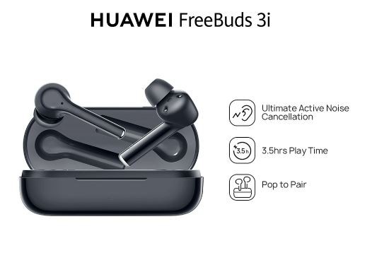 HUAWEI Freebuds 3i Audio | Dual-mic ANC / Triple-mic Call Noise Cancellation / 10mm driver / Pure Sound