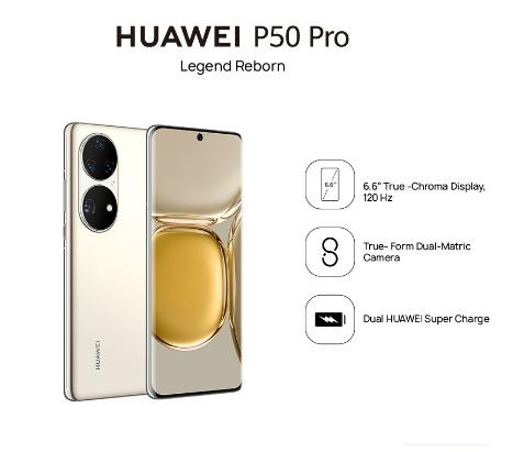 HUAWEI P50 Pro Smartphone | True-Form Dual-Matrix Camera | 6.6" True-Chroma Display, 120Hz | Dual HUAWEI SuperCharge